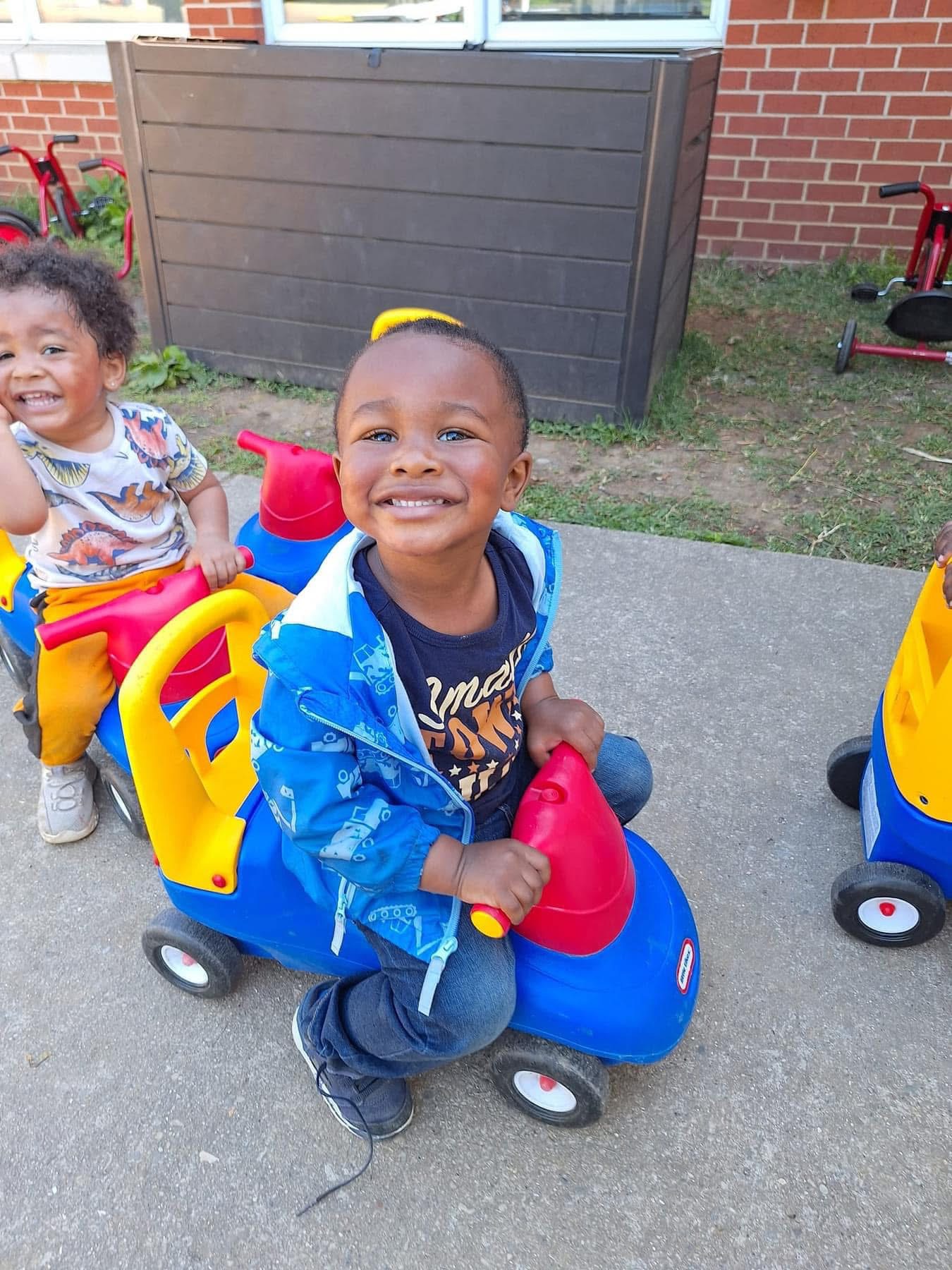 A child enjoying active outdoor play