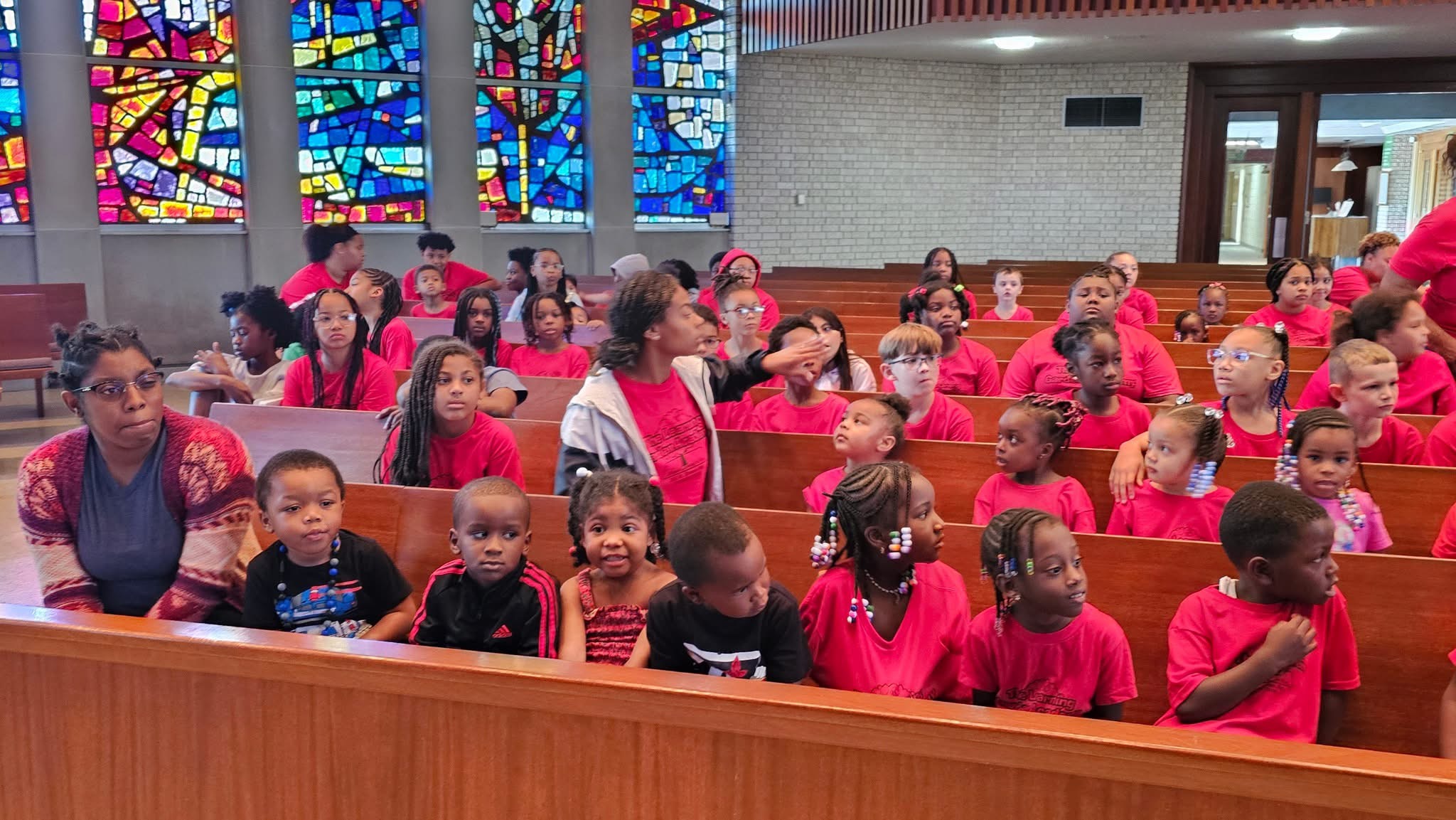 Learning Garden children gathered for a faith and community experience